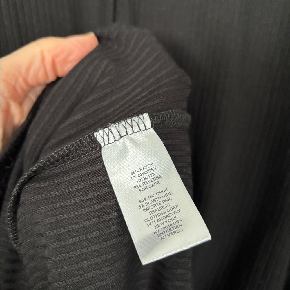 Truth Black Ribbed Button-Up DRESS - Picture 4 of 4